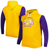 Fanatics Los Angeles Lakers Big & Tall Bold Attack Pullover Hoodie Gold/Purple