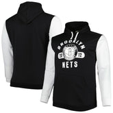Fanatics Brooklyn Nets Big & Tall Bold Attack Pullover Hoodie Black/White