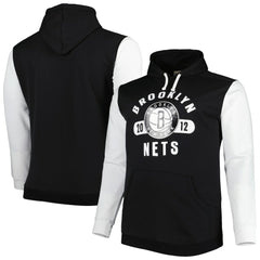 Fanatics Brooklyn Nets Big & Tall Bold Attack Pullover Hoodie Black/White