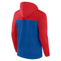 Fanatics Philadelphia 76ers Big & Tall Down and Distance Full-Zip Hoodie Royal/Red