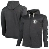 Fanatics Brooklyn Nets Big & Tall Down and Distance Full-Zip Hoodie Heathered Black