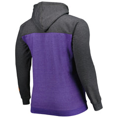 Fanatics Phoenix Suns Big & Tall Down and Distance Full-Zip Hoodie Purple/Heathered Black