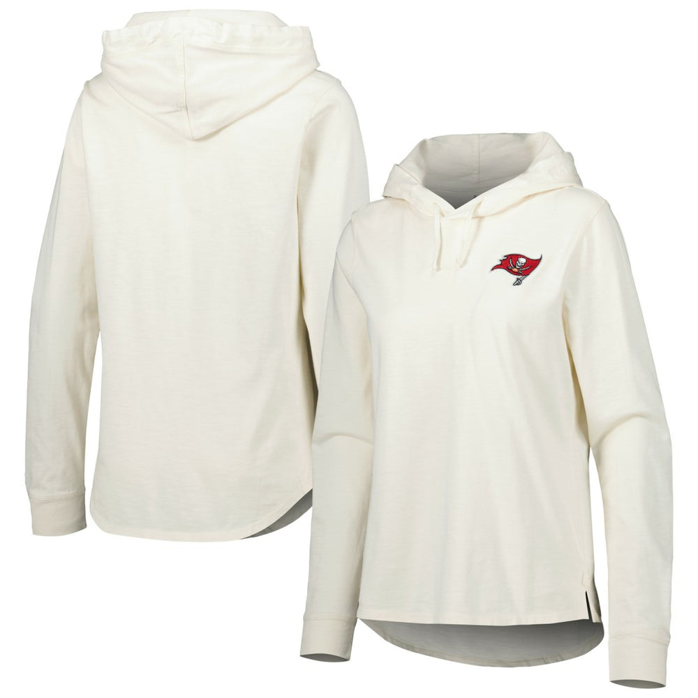 Tampa Bay Buccaneers Women's Ashby Isles Jersey Pullover Hoodie - Cream - Tommy Bahama