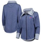 Buffalo Bills Women's Sport Sun Fade Full-Zip Sweatshirt - Heathered Royal - Tommy Bahama