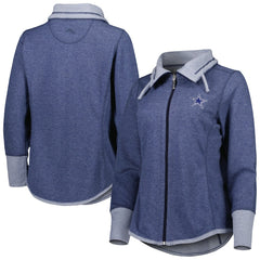 Dallas Cowboys Women's Sport Sun Fade Full-Zip Sweatshirt - Heathered Navy - Tommy Bahama