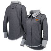 Washington Commanders Women's Sport Sun Fade Full-Zip Sweatshirt - Heathered Black - Tommy Bahama