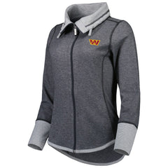 Washington Commanders Women's Sport Sun Fade Full-Zip Sweatshirt - Heathered Black - Tommy Bahama