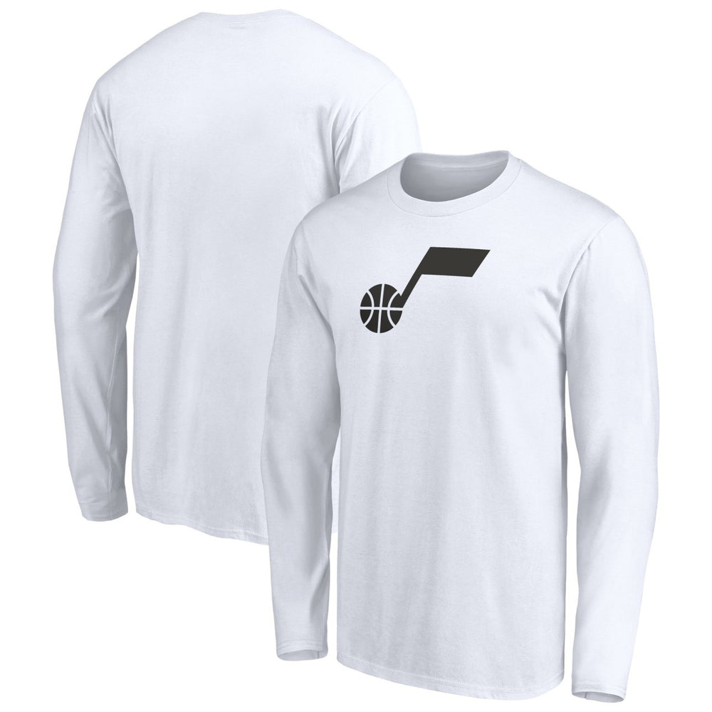 Utah Jazz Primary Logo Team Long Sleeve T-Shirt White