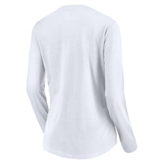 Utah Jazz Women's Primary Logo Team Long Sleeve V-Neck T-Shirt White
