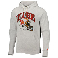 Tampa Bay Buccaneers Homage Retro Helmet Tri-Blend Raglan Pullover Hoodie - Ash - NFL