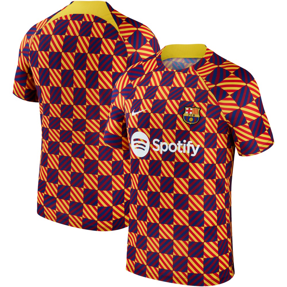 Nike - Barcelona 2023/24 Pre-Match Performance Top - Yellow