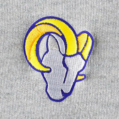 Los Angeles Rams Antigua Women's Lightweight Jackpot Raglan Half-Zip Pullover Hoodie - Heather Gray - NFL