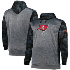 Tampa Bay Buccaneers Big & Tall Camo Pullover Hoodie - Heather Charcoal - Fanatics