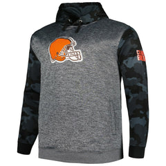 Cleveland Browns Big & Tall Camo Pullover Hoodie - Heather Charcoal - Fanatics