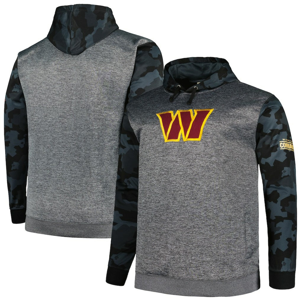 Washington Commanders Big & Tall Camo Pullover Hoodie - Heather Charcoal - Fanatics