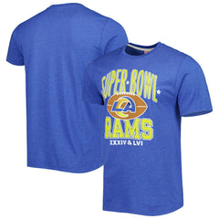 Los Angeles Rams Homage Super Bowl Classics Tri-Blend T-Shirt - Royal - NFL