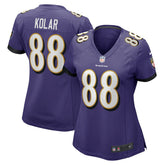 Charlie Kolar Baltimore Ravens Women's Player Game Jersey - Purple - Nike