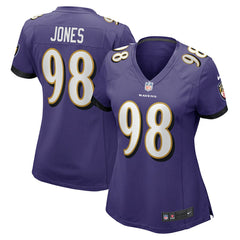 Travis Jones Baltimore Ravens Women's Player Game Jersey - Purple - Nike