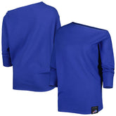 Buffalo Bills KIYA TOMLIN Women's Twisted Tri-Blend Asymmetrical 3/4-Dolman Sleeve Sweatshirt - Royal - NFL