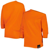 Cincinnati Bengals KIYA TOMLIN Women's Twisted Tri-Blend Asymmetrical 3/4-Dolman Sleeve Sweatshirt - Orange - NFL