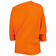 Cincinnati Bengals KIYA TOMLIN Women's Twisted Tri-Blend Asymmetrical 3/4-Dolman Sleeve Sweatshirt - Orange - NFL