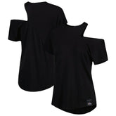 Baltimore Ravens KIYA TOMLIN Women's Cut Out Tri-Blend Shirt - Black - NFL