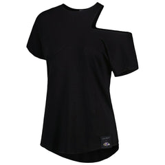 Baltimore Ravens KIYA TOMLIN Women's Cut Out Tri-Blend Shirt - Black - NFL