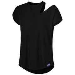 Buffalo Bills KIYA TOMLIN Women's Cut Out Tri-Blend Shirt - Black - NFL