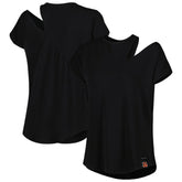 Cincinnati Bengals KIYA TOMLIN Women's Cut Out Tri-Blend Shirt - Black - NFL