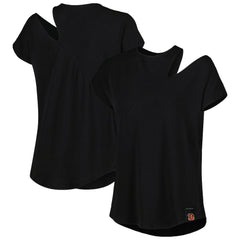 Cincinnati Bengals KIYA TOMLIN Women's Cut Out Tri-Blend Shirt - Black - NFL
