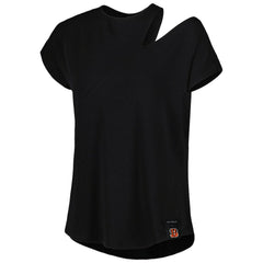 Cincinnati Bengals KIYA TOMLIN Women's Cut Out Tri-Blend Shirt - Black - NFL