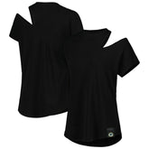 Green Bay Packers KIYA TOMLIN Women's Cut Out Tri-Blend Shirt - Black - NFL