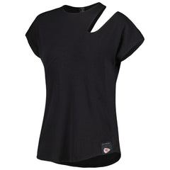 Kansas City Chiefs KIYA TOMLIN Women's Cut Out Tri-Blend Shirt - Black - NFL
