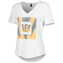 Cincinnati Bengals KIYA TOMLIN Women's V-Neck T-Shirt - White - NFL