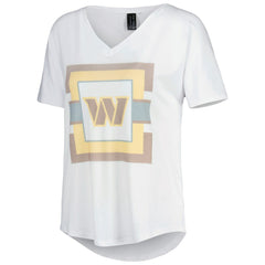 Washington Commanders KIYA TOMLIN Women's V-Neck T-Shirt - White - NFL