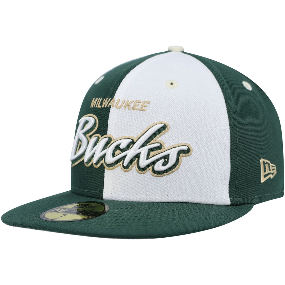New Era Script Pinwheel 59FIFTY Fitted Hat Hunter Green/White