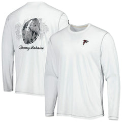 Atlanta Falcons Laces Out Billboard Long Sleeve T-Shirt - White - Tommy Bahama