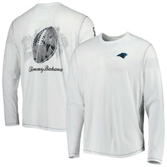 Carolina Panthers Laces Out Billboard Long Sleeve T-Shirt - White - Tommy Bahama