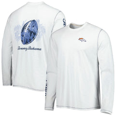 Denver Broncos Laces Out Billboard Long Sleeve T-Shirt - White - Tommy Bahama