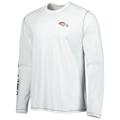 Denver Broncos Laces Out Billboard Long Sleeve T-Shirt - White - Tommy Bahama