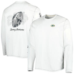 Green Bay Packers Laces Out Billboard Long Sleeve T-Shirt - White - Tommy Bahama