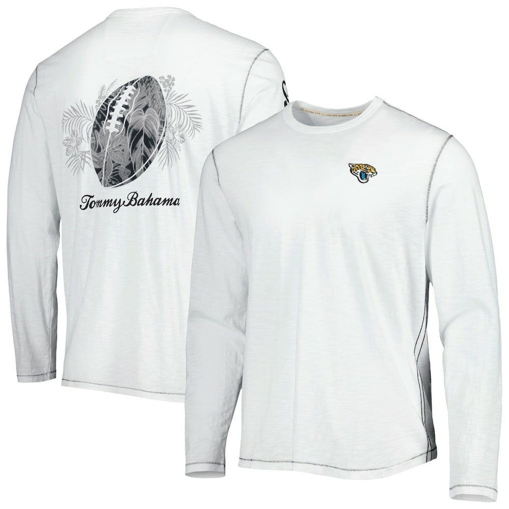 Jacksonville Jaguars Laces Out Billboard Long Sleeve T-Shirt - White - Tommy Bahama