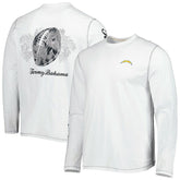 Los Angeles Chargers Laces Out Billboard Long Sleeve T-Shirt - White - Tommy Bahama