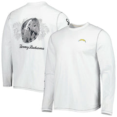 Los Angeles Chargers Laces Out Billboard Long Sleeve T-Shirt - White - Tommy Bahama