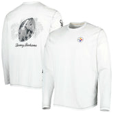 Pittsburgh Steelers Laces Out Billboard Long Sleeve T-Shirt - White - Tommy Bahama