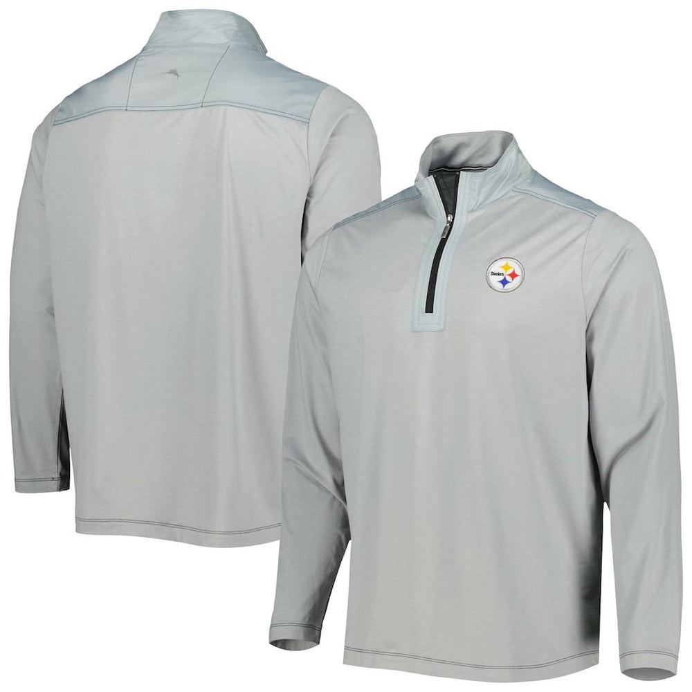 Pittsburgh Steelers On Deck IslandZone Half-Zip Jacket - Gray - Tommy Bahama