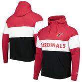 Arizona Cardinals New Era Colorblock Current Pullover Hoodie - Black/Cardinal - NFL