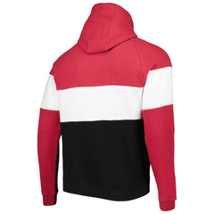 Arizona Cardinals New Era Colorblock Current Pullover Hoodie - Black/Cardinal - NFL