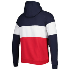 New England Patriots New Era Colorblock Current Pullover Hoodie - Red - NFL