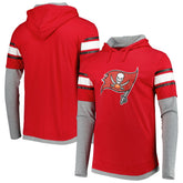 Tampa Bay Buccaneers New Era Long Sleeve Hoodie T-Shirt - Red - NFL